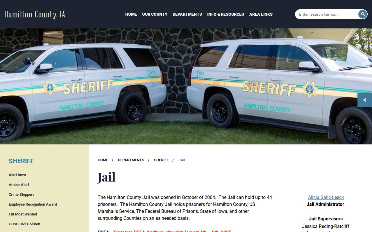 Hamilton County arrest records jail and custody contact information